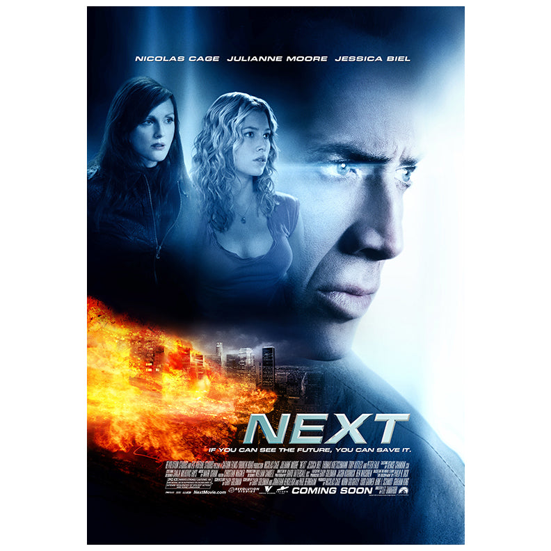 Nicolas Cage Autographed 2007 Next Original 27x40 Single-Sided Movie Poster Pre-Order