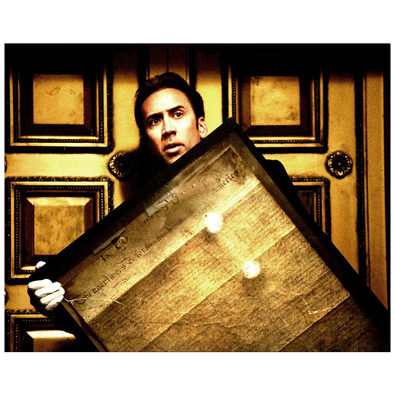 Nicolas Cage Autographed 2004 National Treasure Gates and Letter of Independence 8x10 Photo Pre-Order