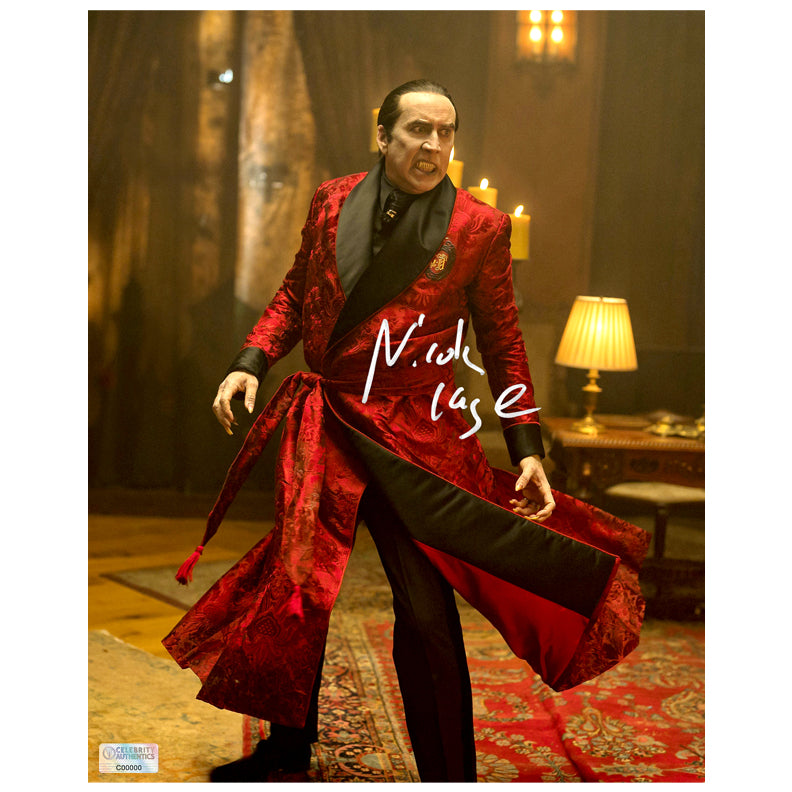 Nicolas Cage Autographed 2023 Renfield Dracula 8x10 Photo