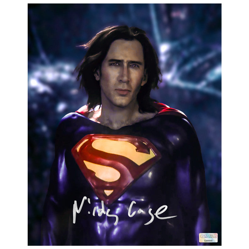 Nicolas Cage Autographed 2023 The Flash Superman 8x10 Photo