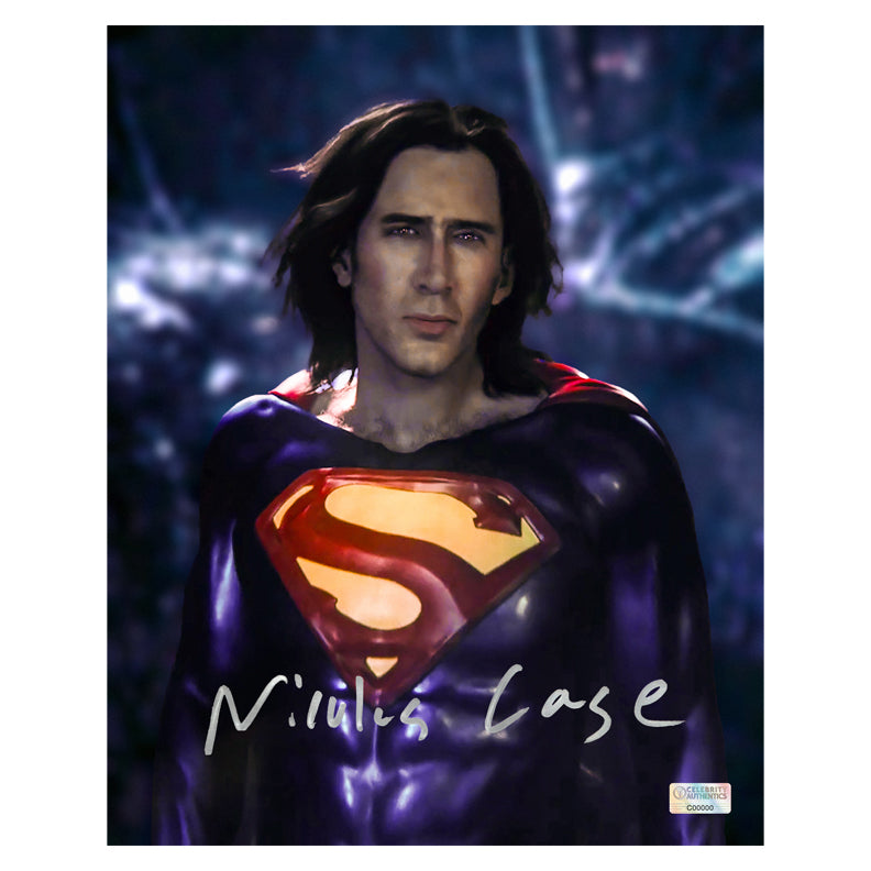 Nicolas Cage Autographed 2023 The Flash Superman 8x10 Photo
