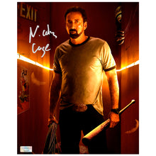Load image into Gallery viewer, Nicolas Cage Autographed 2021 Willy&#39;s Wonderland The Janitor 8x10 Photo