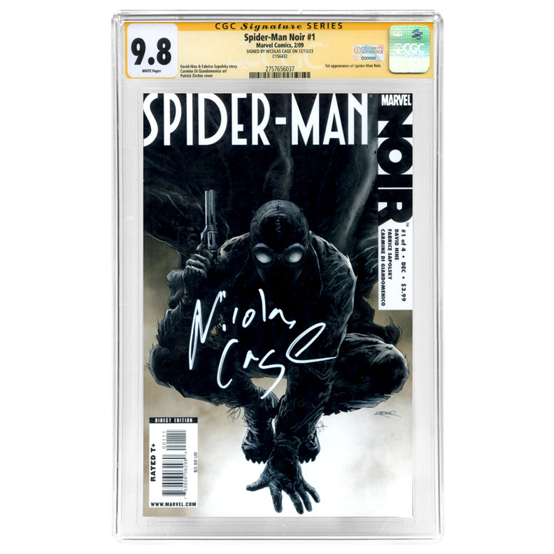 Nicolas Cage Autographed 2009 Spider-Man Noir #1 CGC SS 9.8 1st