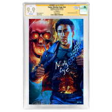 Load image into Gallery viewer, Nicolas Cage Autographed Fame Nicolas Cage #nn Greg Horn Ghost Rider Virgin Foil CGC SS 9.9