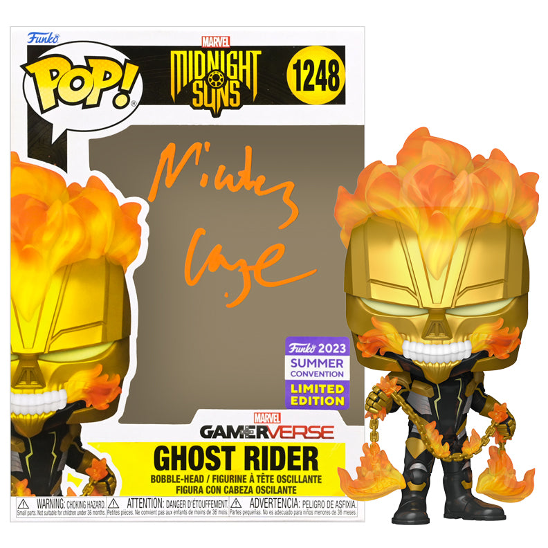 Nicolas Cage Autographed Marvel Midnight Sun's Ghost Rider Pop Vinyl Figure #1248 Funko Exclusive