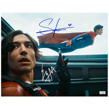 Load image into Gallery viewer, Sasha Calle, Ezra Miller Autographed 2023 The Flash Supergirl for the Kids 11x14 Photo