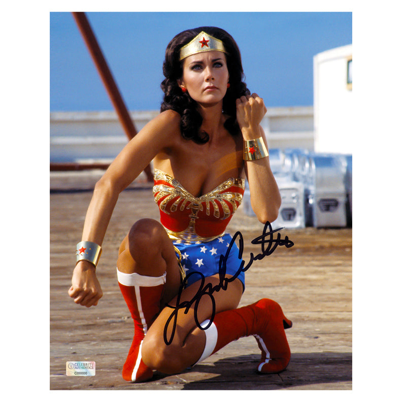 Lynda Carter Autographed 1976 Wonder Woman Warrior 8x10 Photo