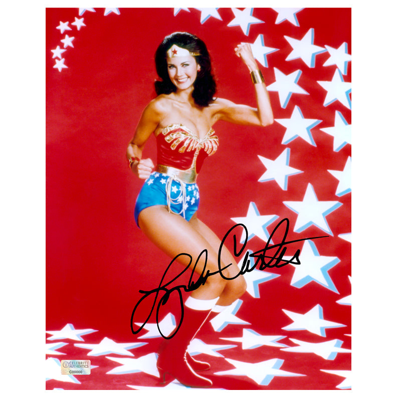 Lynda Carter Autographed 1976 Wonder Woman 8x10 Defender of Truth Photo