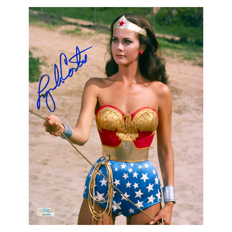 Lynda Carter Autographed 1976 Wonder Woman Lasso of Truth 1 8x10 Photo