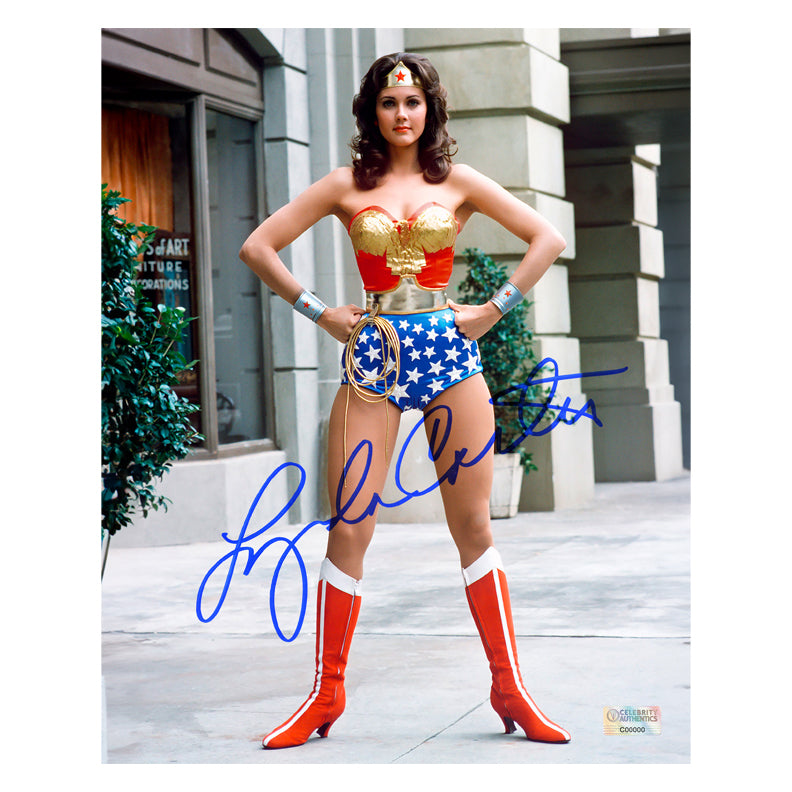 Lynda Carter Autographed 1975 Wonder Woman Pilot 8x10 Photo