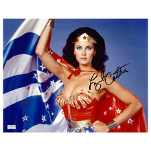 Load image into Gallery viewer, Lynda Carter Autographed 1976 Wonder Woman 11x14 Stars and Stripes Photo