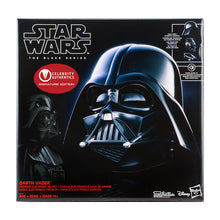 Load image into Gallery viewer, Hayden Christensen Autographed Star Wars Black Series Darth Vader Screen Accurate 1:1 Scale Helmet