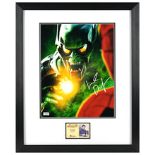 Load image into Gallery viewer, Willem Dafoe Autographed 2002 Spider-Man Green Goblin Pumpkin Bomb 11x14 Photo