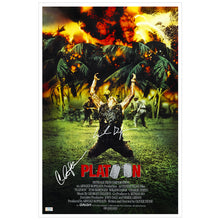 Load image into Gallery viewer, Willem Dafoe, Charlie Sheen Autographed 1986 Platoon 16x24 Movie Poster