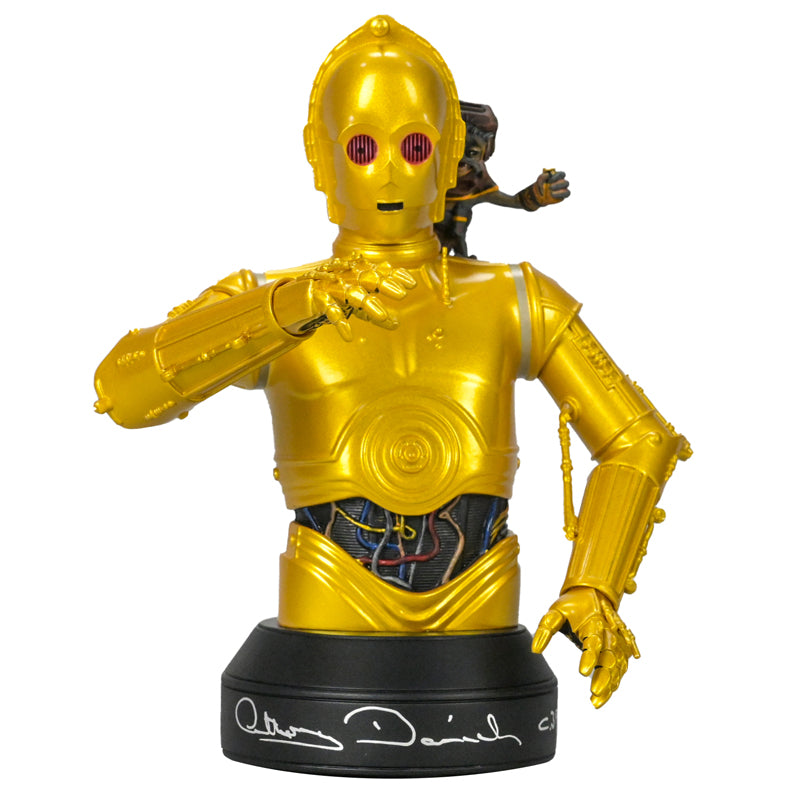 Anthony Daniels Autographed Star Wars The Rise of Skywalker C-3PO & Babu Frik 1/6 Scale Limited Edition Bust