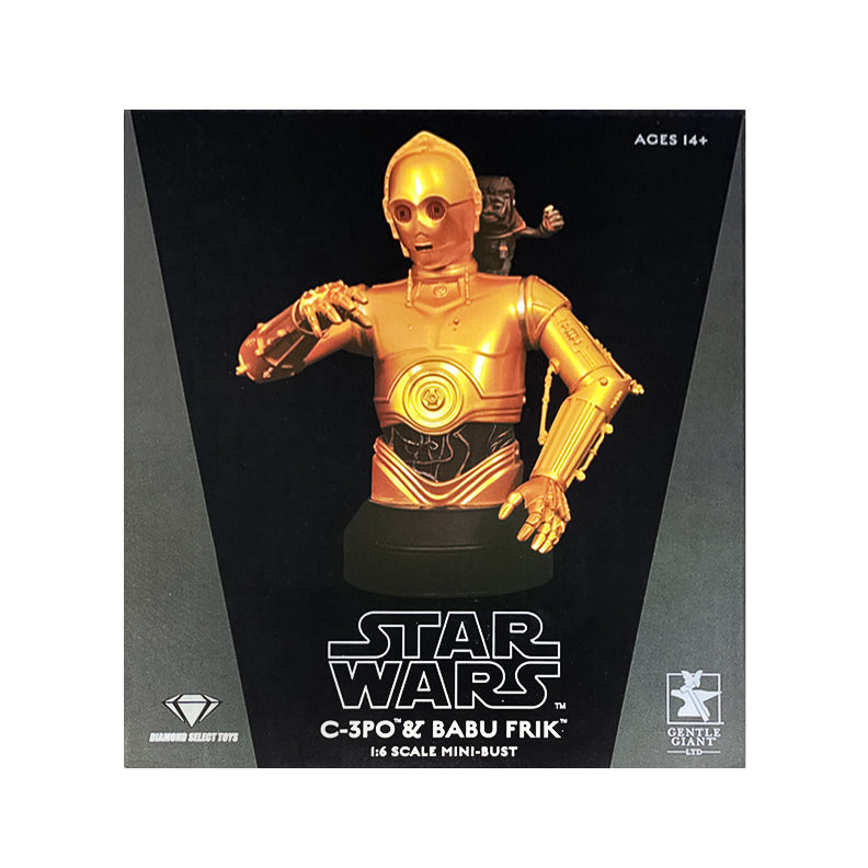 Anthony Daniels Autographed Star Wars The Rise of Skywalker C-3PO & Babu Frik 1/6 Scale Limited Edition Bust