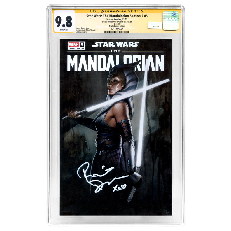 Rosario Dawson 2023 Autographed Star Wars The Mandalorian Season 2 #5 Granov Variant CGC SS 9.8