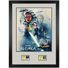 Load image into Gallery viewer, Rosario Dawson, Hayden Christensen Autographed 2023 Star Wars Ahsoka 16x20 Poster