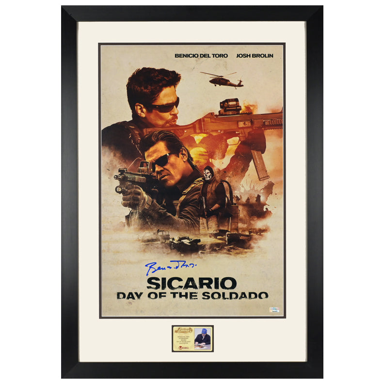 Benicio Del Toro Autographed 2015 Sicario Day of the Soldado 16x24 Poster