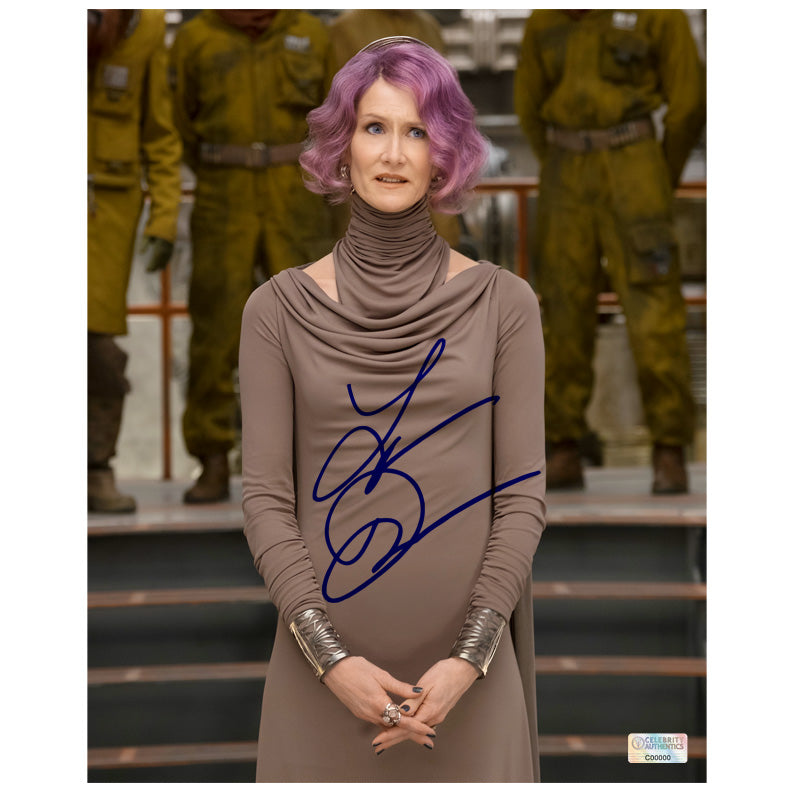 Laura Dern Autographed 2017 Star Wars The Last Jedi Admiral Holdo 8x10 Scene Photo