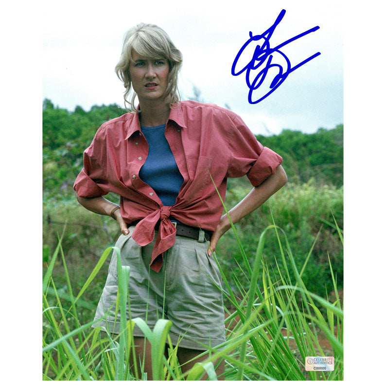 Laura Dern Autographed 1993 Jurassic Park Dr Ellie Sattler 8x10 Photo