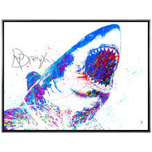 Load image into Gallery viewer, Richard Dreyfuss Autographed Michael Ferrari Jaws 30"×40" Framed Canvas Giclée