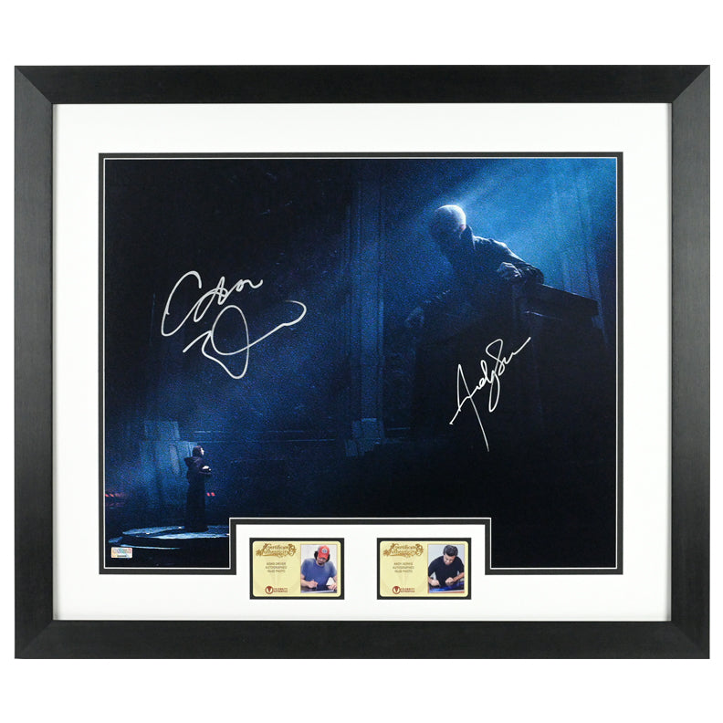 Adam Driver, Andy Serkis Autographed Star Wars: The Force Awakens Kylo Ren and Snoke 16×20 Scene Photo