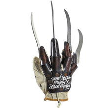 Load image into Gallery viewer, Robert Englund Autographed Rubies A Nightmare on Elm Street Supreme Edition Freddy Krueger Glove with Sweet Dreams!