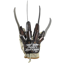 Load image into Gallery viewer, Robert Englund Autographed Rubies A Nightmare on Elm Street Supreme Edition Freddy Krueger Glove with Sweet Dreams!