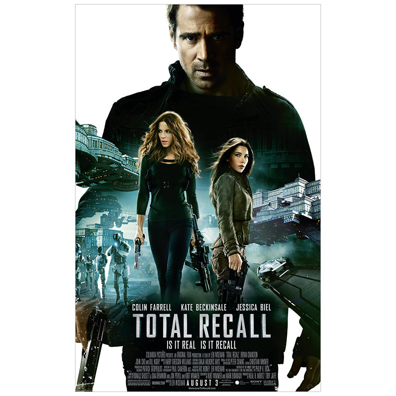 Colin Farrell, Kate Beckinsale Autographed 2012 Total Recall 27x40 Original Movie Poster Pre-Order