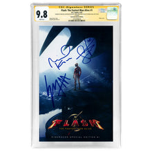 Load image into Gallery viewer, Michael Keaton, Ezra Miller, Sasha Calle Autographed 2023 Flash The Fastest Man Alive #1 CGC SS 9.8