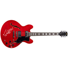 Load image into Gallery viewer, Michael J. Fox Autographed Back to the Future Marty McFly Johnny B. Goode Cherry Red Guitar