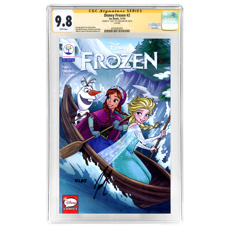 Josh Gad Autographed 2016 Disney Frozen #2 CGC SS 9.8