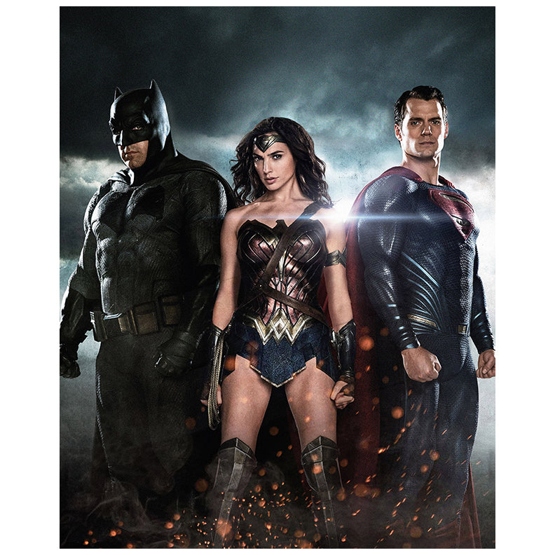 Gal Gadot Autographed 2016 Batman vs Superman Dawn of Justice 16x20 Trio Photo PRE-ORDER