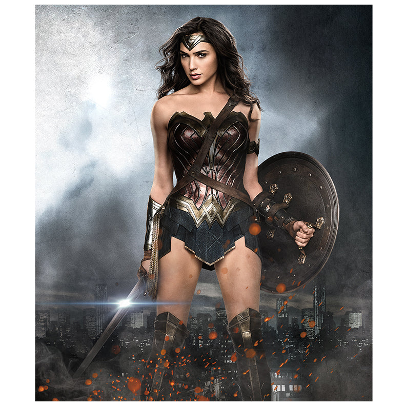 Gal Gadot Autographed 2016 Batman vs Superman Dawn of Justice 16x20 Cityscape Photo PRE-ORDER