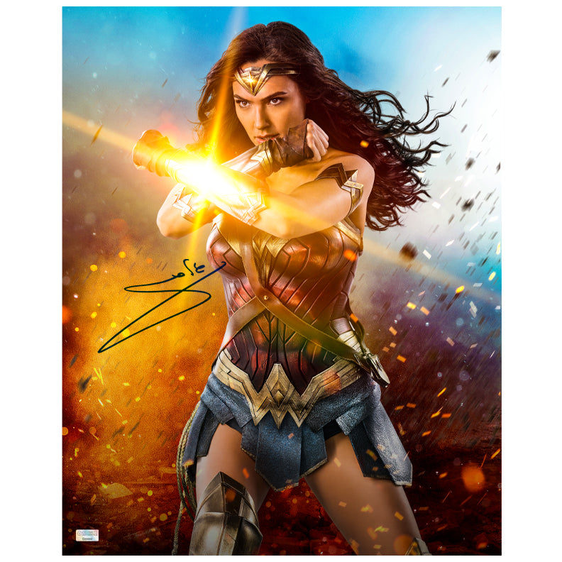 Gal Gadot Autographed 2017 Wonder Woman Bracelets of Submission 16x20 Photo