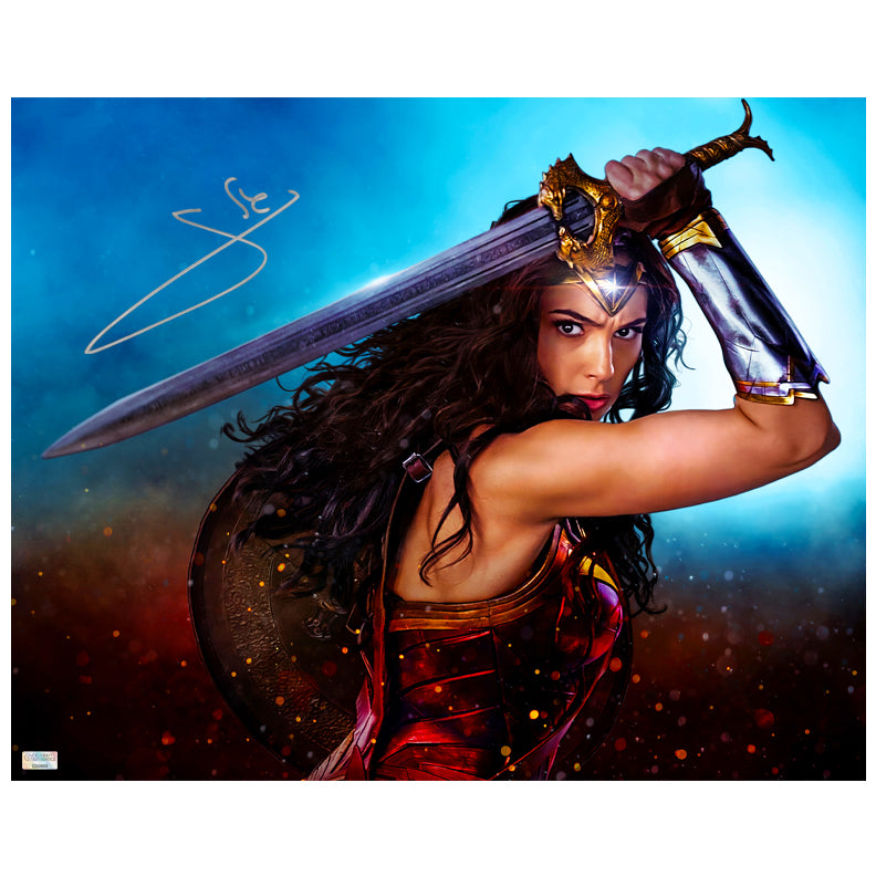 Gal Gadot Autographed 2017 Wonder Woman Warrior 16x20 Photo