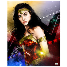 Load image into Gallery viewer, Gal Gadot Autographed Corbyn Kern Wonder Woman Illustrated 16x20 Photo