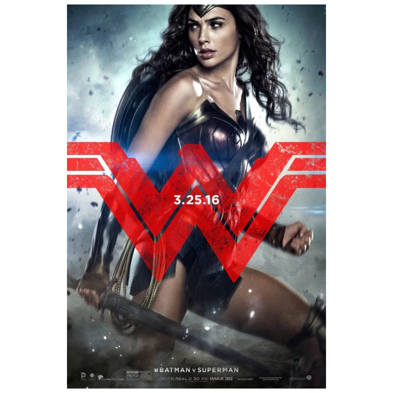 Gal Gadot Autographed 2016 Batman vs Superman Dawn of Justice 16x24 Poster PRE-ORDER