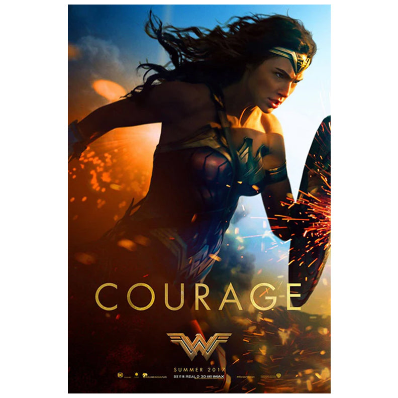 Gal Gadot Autographed 2017 Wonder Woman 27x40 Original Double Sided Courage Movie Poster PRE-ORDER