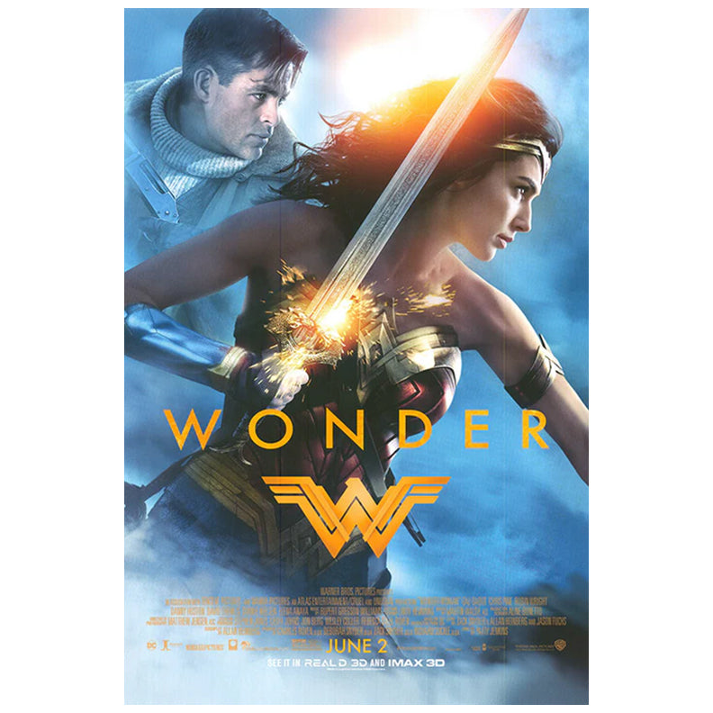 Gal Gadot Autographed 2017 Wonder Woman 27x40 Original Double Sided Wonder Movie Poster B PRE-ORDER