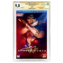 Load image into Gallery viewer, Gal Gadot Autographed 2017 Pannini Wonder Woman Gratis Comic #1 German Photo Variant CGC SS 9.8