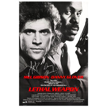 Load image into Gallery viewer, Mel Gibson and Danny Glover Autographed 1987 Lethal Weapon Original 27x40 Single-Sided Movie Poster