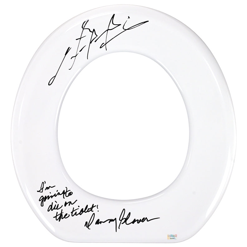 Mel Gibson, Danny Glover Autographed Lethal Weapon 2 Toilet Seat with Inscription