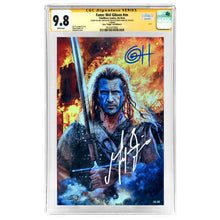 Load image into Gallery viewer, Mel Gibson, Greg Horn Autographed 2024 Braveheart Foil Virgin Variant CGC SS 9.8
