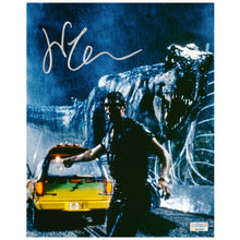 Load image into Gallery viewer, Jeff Goldblum Autographed 1993 Jurassic Park T-Rex Assault 8x10 Scene Photo