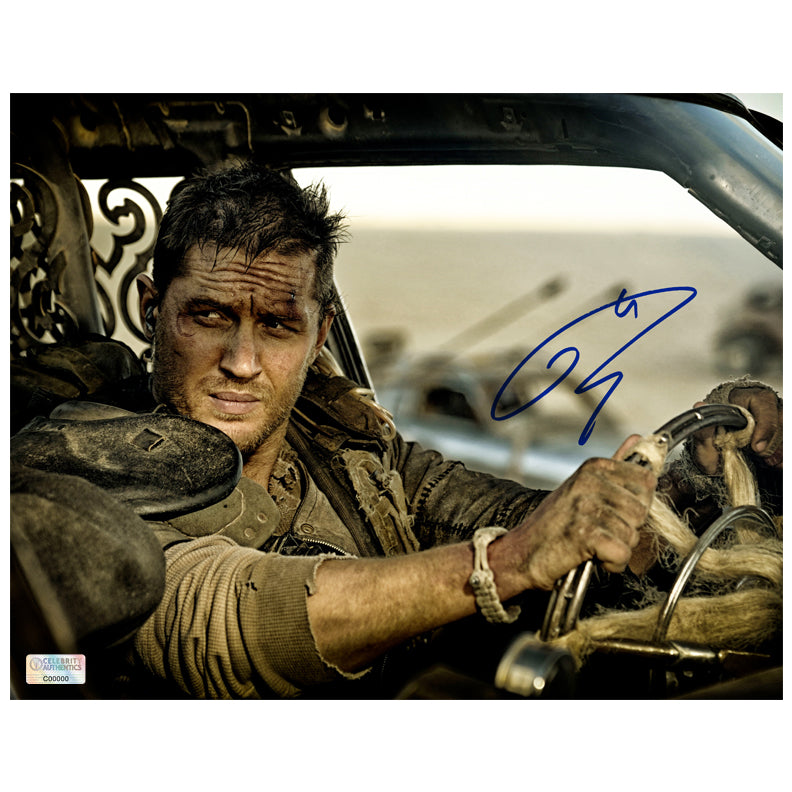 Tom Hardy Autographed 2015 Mad Max Fury Road Max Rockatansky 11x14 Photo