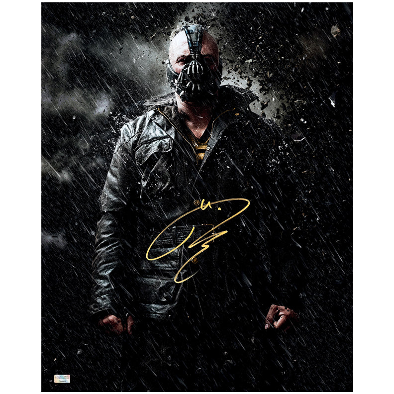 Tom Hardy Autographed 2012 The Dark Knight Rises Bane 16x20 Photo