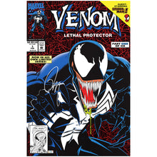 Load image into Gallery viewer, Tom Hardy Autographed Mark Bagley Venom Lethal Protector #1 Red Edition 16x24 Giclee Print