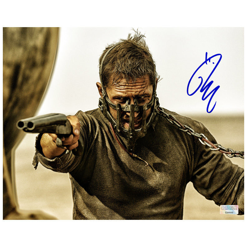 Tom Hardy Autographed 2015 Mad Max Fury Road Warrior 8x10 Photo